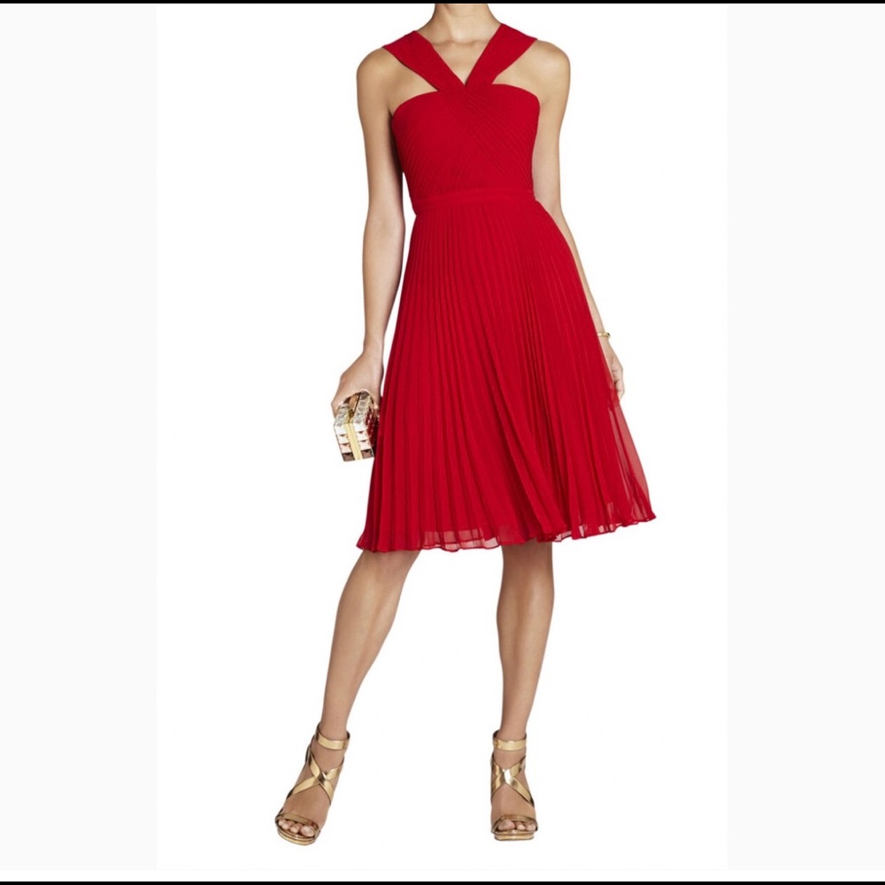 Red BCBGMaxAzria cocktail dress (like new)